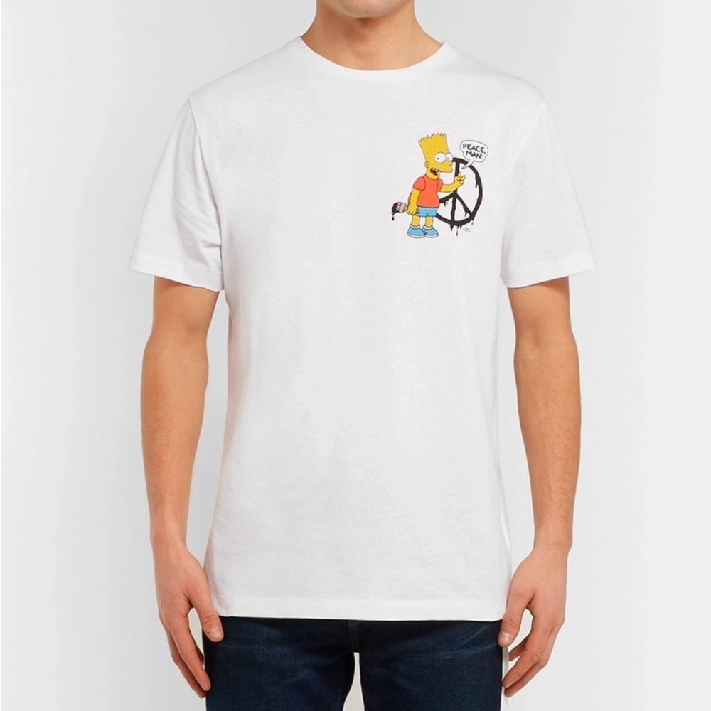 Rare Off-White x Bart Simpson SS19 Collab Skateboarder Shirt
